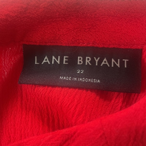 NWOT Lane Bryant halter neck crepe blouse. Bright red. Size 22. - Picture 4 of 6